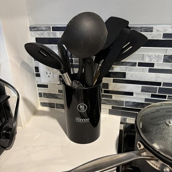 NEW Large Silicone Cooking Utensils Set - Heat Resistant Kitchen Utensils Sets - Picture 4 of 10